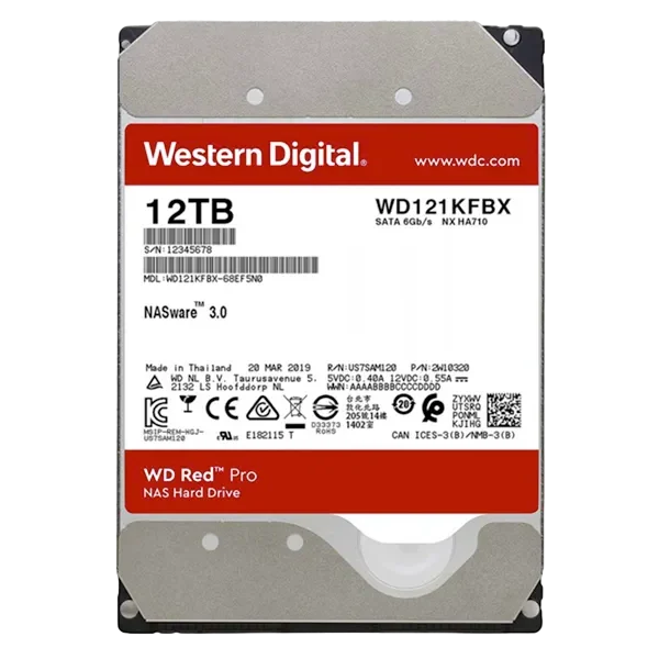 هارد 12 ترابایت قرمز رد اینترنال وسترن دیجیتال 3.5 اینچ مدل Western Digital Internal Hard Drive 12 TB Red