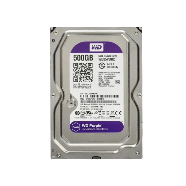 هارد  500 گیگ بنفش اینترنال وسترن اصل دیجیتال  3.5 اینچ مدل  Western Digital Internal Hard Drive 500 Gig Purple