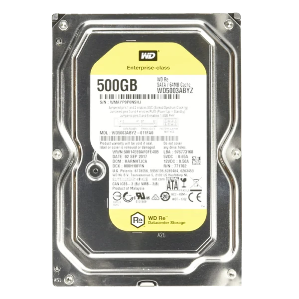 هارد 500 گیگابایت گلد اینترنال وسترن دیجیتال Gold 3.5 inches شرکتی