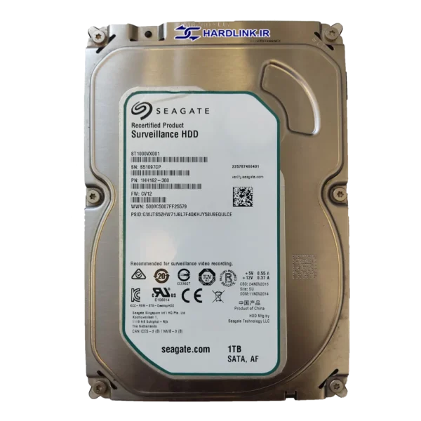 هارددیسک اینترنال سیگیت سورویلنس ظرفیت 1 ترابایت SEAGATE SURVILLANCE ST1000VX001 1TB
